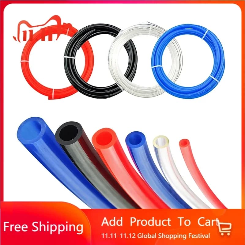 1M/2M/5M/10M/20M Air Component Hose Polyurethane Tubing 4mm 6mm 8mm 10mm 12mm Pipe Line Hose Pneumatic Tube for Compressor