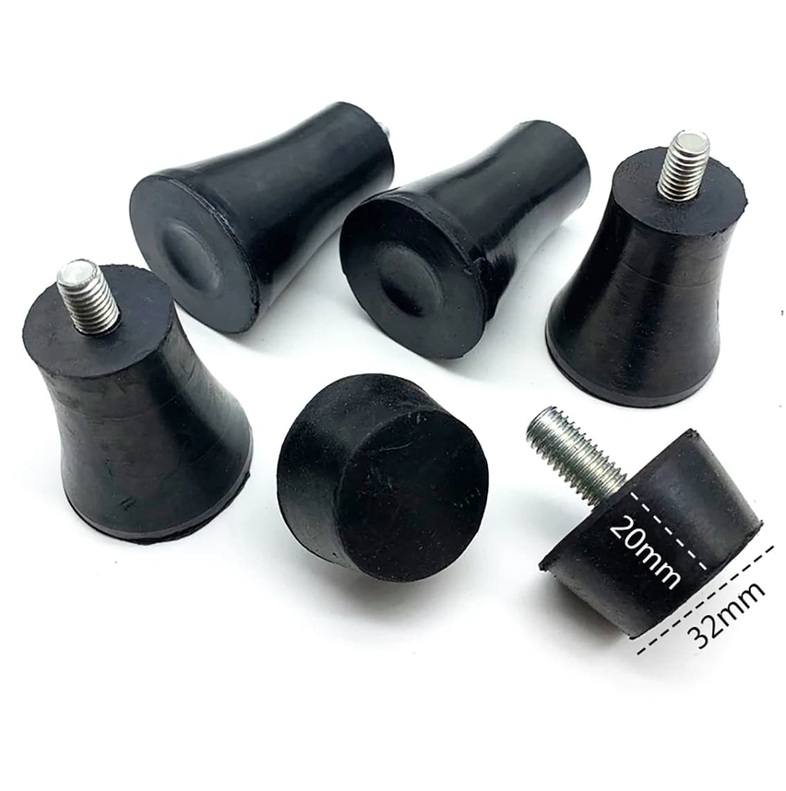 1-10Pcs Black Rubber Adjustable Feet Pad Screw Chairs Furniture Leg Table Leveling Feet Pad Screw Anti-skid M6 M8 M10