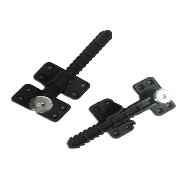 Sofa Interlocking Latch Furniture Couch Sofa Coated Plastic Invisible Connector Brackets Rotate 360 Degree, Black, 14x6cm