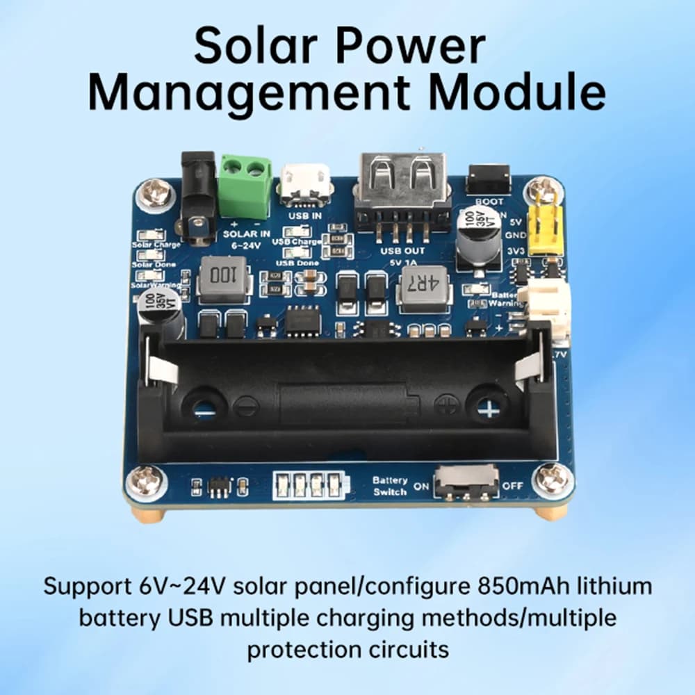 6V-24V Solar Panel Charge Power Management Module Solar Charging BMS Supports MPPT Over Charge/Discharge Protection