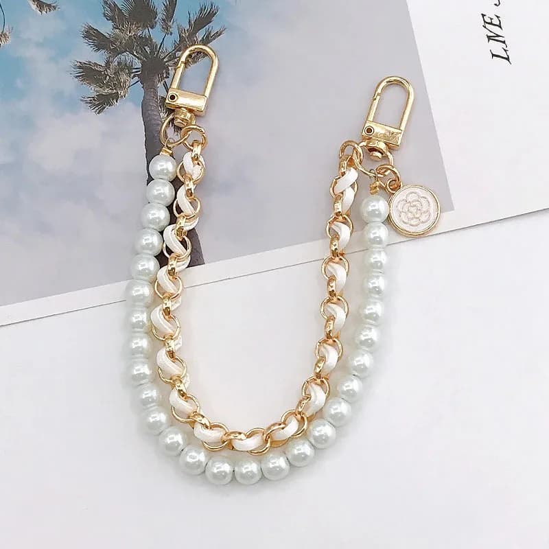 26cm Pearls Chain Strap For Handbag Fashion Accessories For Handbags Handles For Handbag Imitation Pearl Bag Chain Metal Chains
