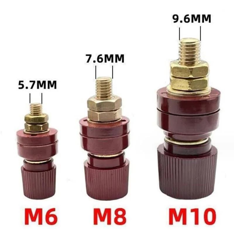 6mm 8mm 10mm Brass Stud Premium Remote Battery Power Junction Post Connector m6 m8 m10 Replacement Terminal plug jumper p1