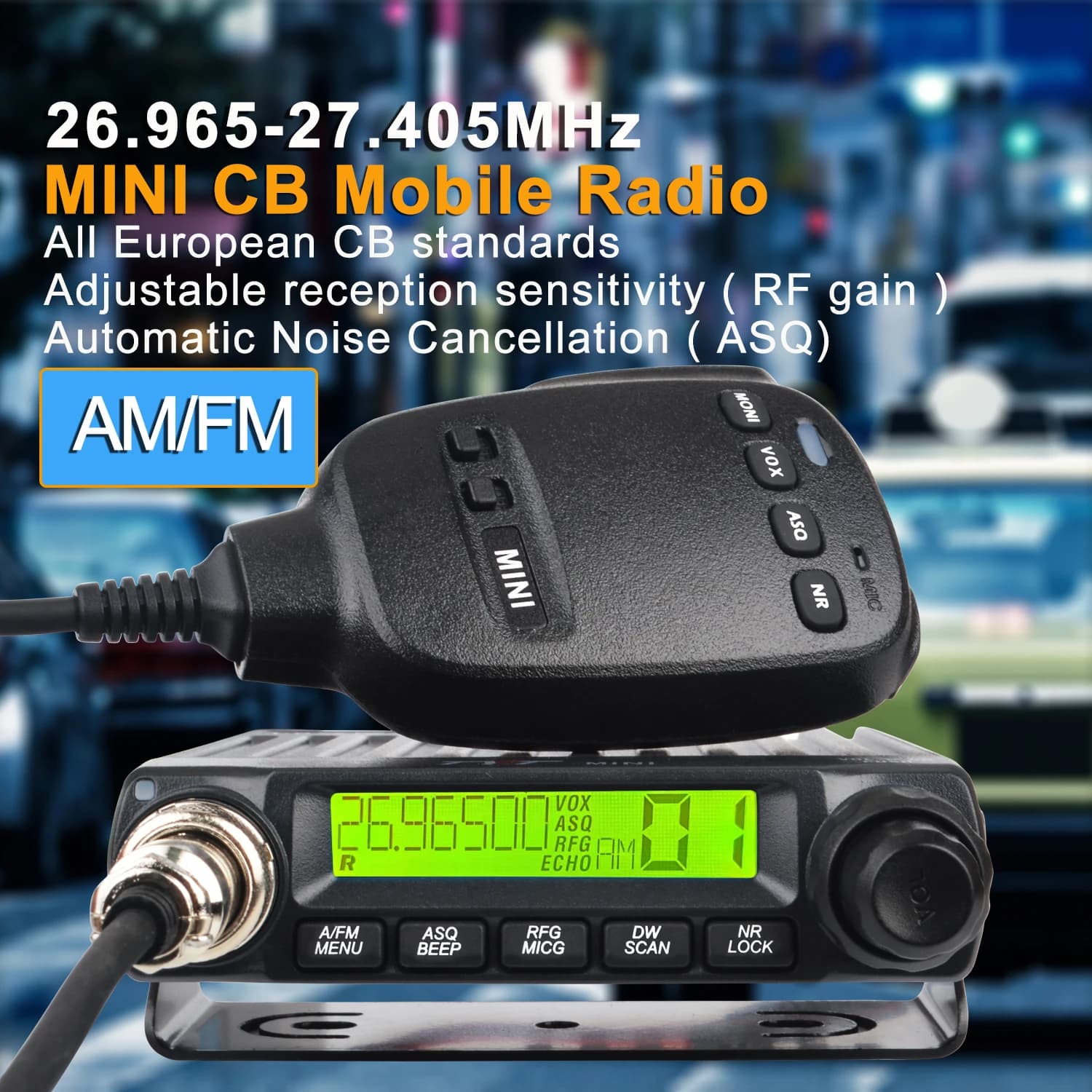 TYT 11 Meters Radio 27MHz CB Mobile Transceiver 40Ch FM AM Modulation 4W Compact Mini European Citizen Band Walkie Talkie