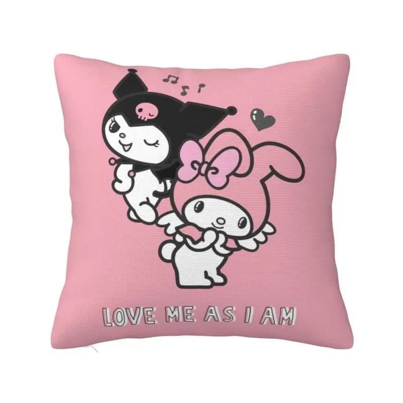 Custom Kuromi Melody Cartoon Cushion Covers Soft Cute Pillow Cases