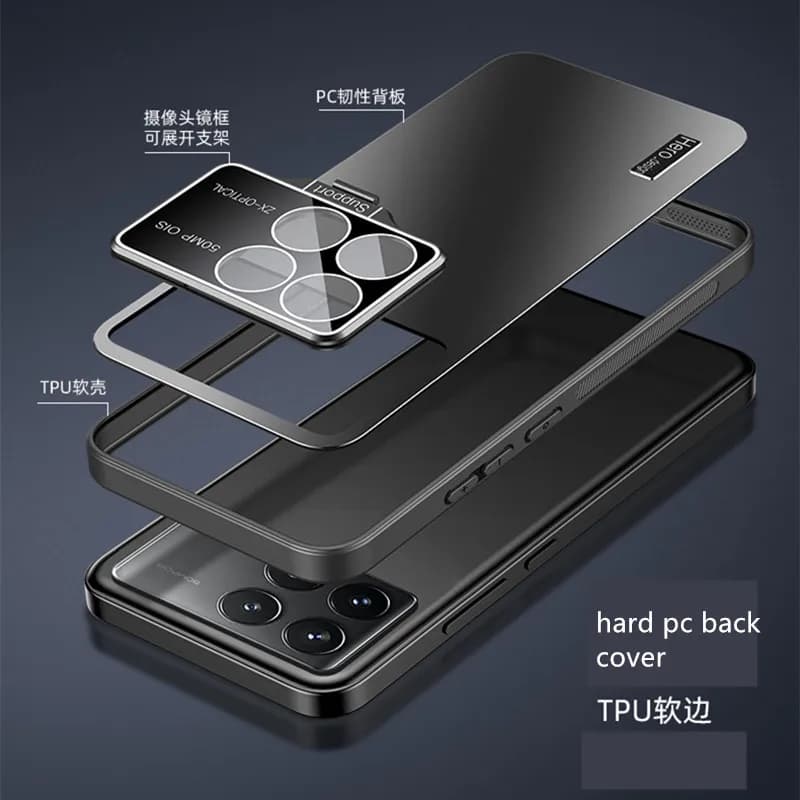 For POCO F6 Pro Case,Shockproof Invisible Lens cap phone holder Protective Cover For POCO F6 Pro Funda Case