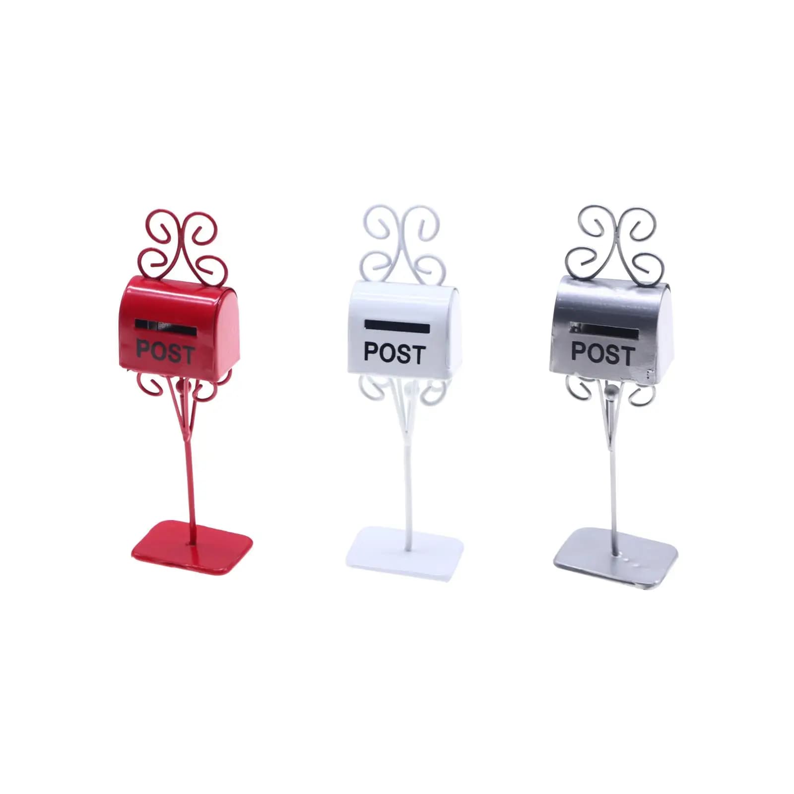 Miniature Dollhouse Mailbox European Iron Art Dollhouse Courtyard Accessory