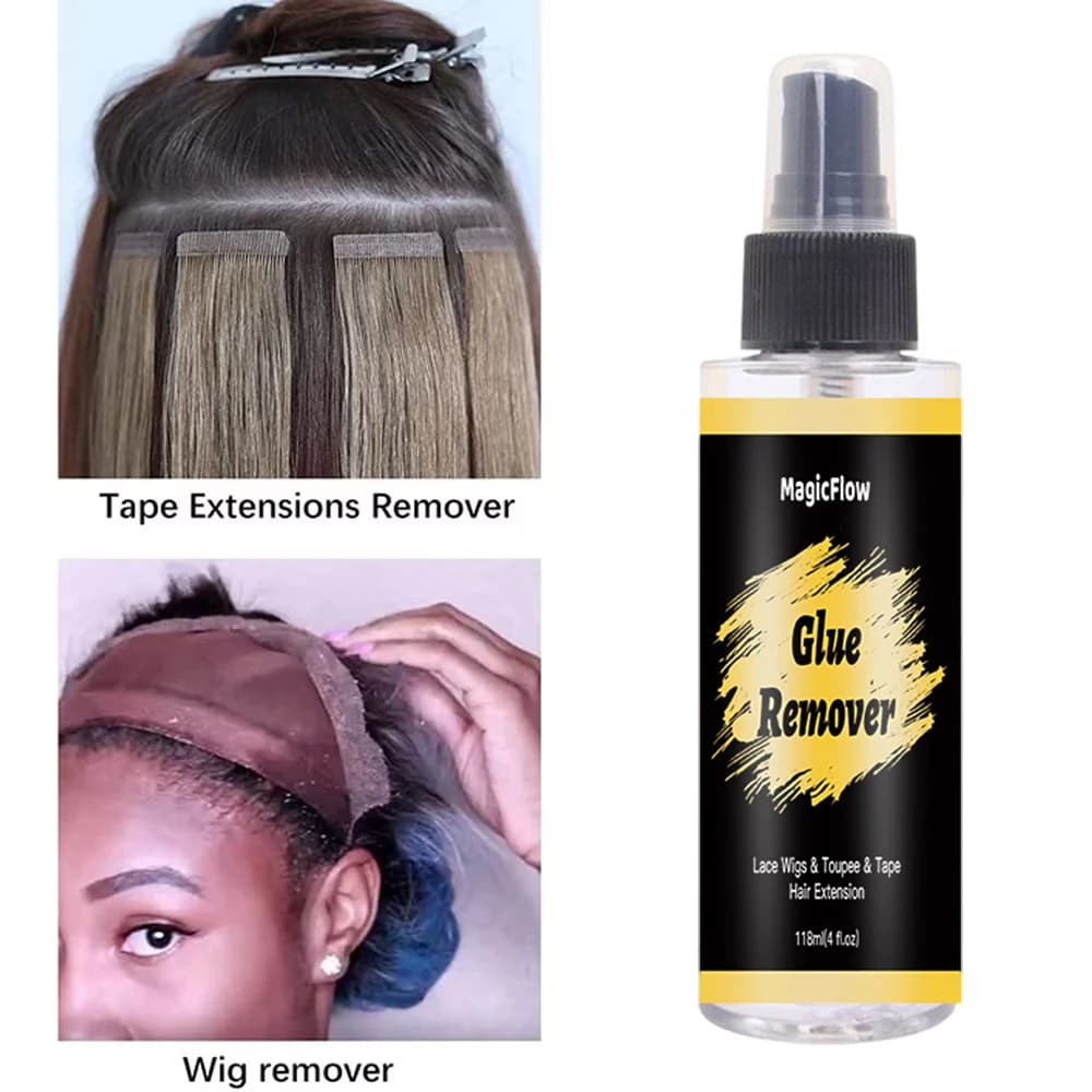 Hair Glue Remover Lace Wig Glue Remover for Tape Hair Extension 118ml Transparent Wig Glue Remover for Removing Tape Glue