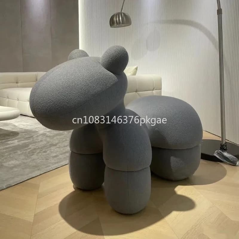 Pony Chair Creative Animal Seat Cartoon Cute Seat Chair Modeling Stool Shoe Furniture