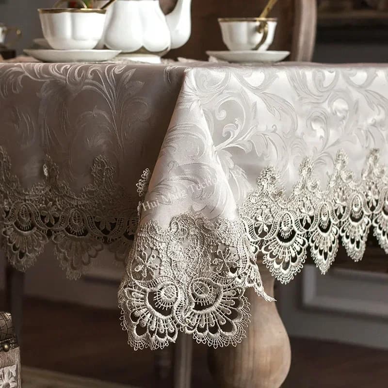 Table Cloth Europe Luxury Embroidered Table Juppe Dining Table Cover Cloth Lace Coffee Tablecloth Flag Home Decoration