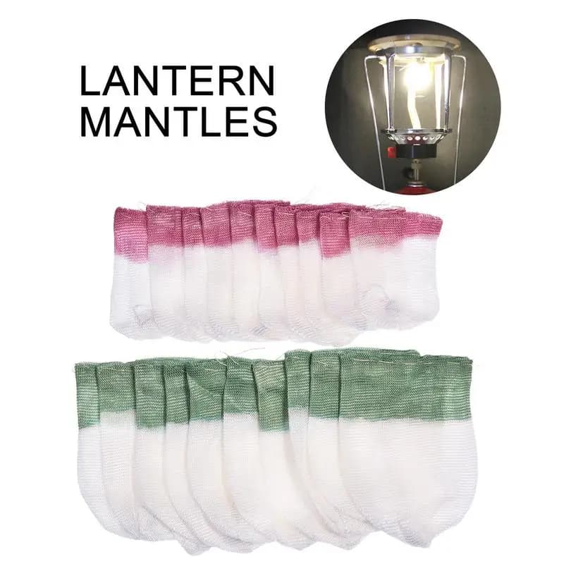10Pcs Gauze Mesh Camping Gas Lantern Mantles Non-Radioactive Safe Outdoor Non-Polluting Kerosene Light Lampshade Lamp Mantle