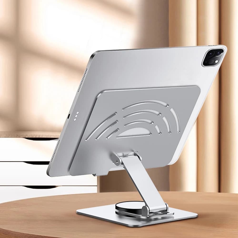 Tablet Holder For iPad Pro Stand 360° Rotation Portable Foldable Aluminum Desktop Bracket Support For Xiaomi Samsung Tab Laptop