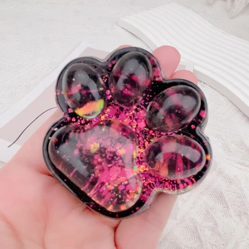 Dark Starry Sky Series Cat Claw Squishy Fidget Toy Sticky Stress Relief Pinch Decompression Toy Squeeze Fidget Toy Slow Rebound