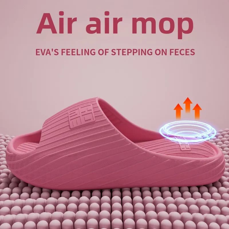 2025 New Outdoor Air Cushion Eva Slippers Women Thick Bottom Home Bathroom Anti-Slip and Deodorant Slippers for Men