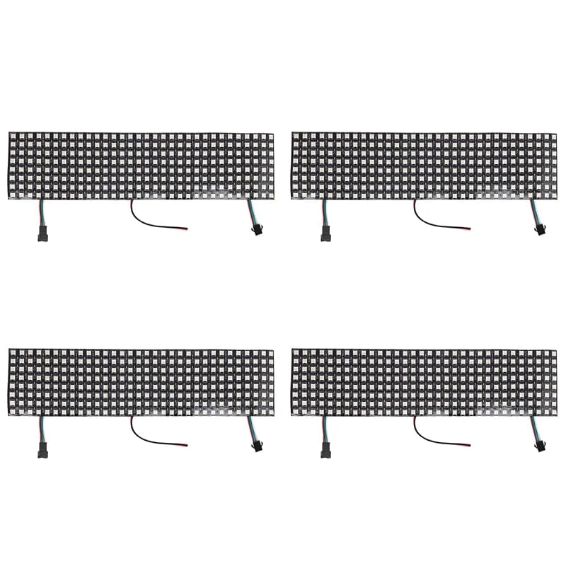 4X LED Matrix Panel, WS2812B RGB 832 Pixels Digital Flexible Dot Matrix Individually Addressable LED Display Screen