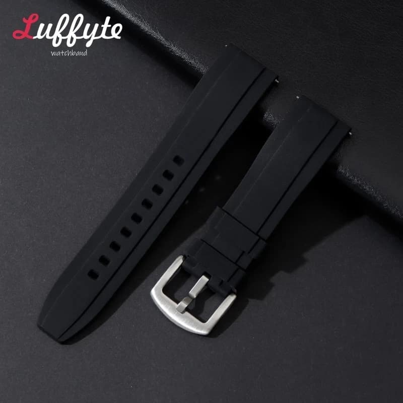Fashion Silicone Strap 20mm 22mm Quick Relase Watchbands with Steel Buckle Watch Accessories Smartwatch Rubber Watchband