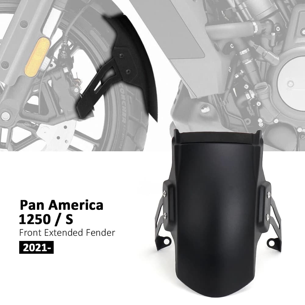 For PAN AMERICA 1250 S Pan America 1250 PA1250 PA1250S 2021 2022 2023 2024 Motorcycle Accessories Black Front Mudguard Fender