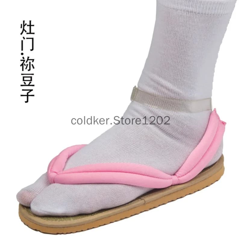 EUR Size Japanese Anime Cosplay Shoes Clogs Sandals Flip Flops with Shoes Kamado Nezuko Cosplay