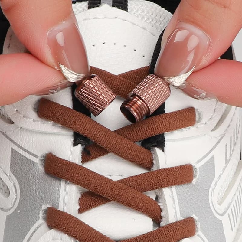 No tie Shoelace Elastic laces Sneakers Tennis Stretchy Lazy Round Shoelaces without ties Kids Adult Shoes Accessories 1Pair