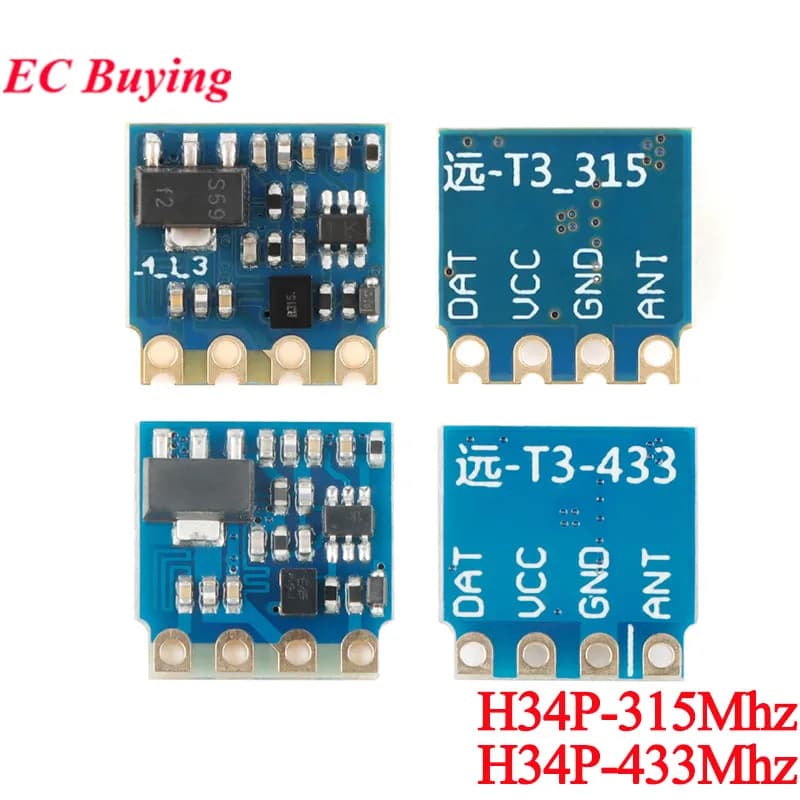 5pcs/1pc H34P 433Mhz 315mhz RF Transmitter Module Transmission Wireless Remote Control Long Distance 1000m Transmission ASK/OOK