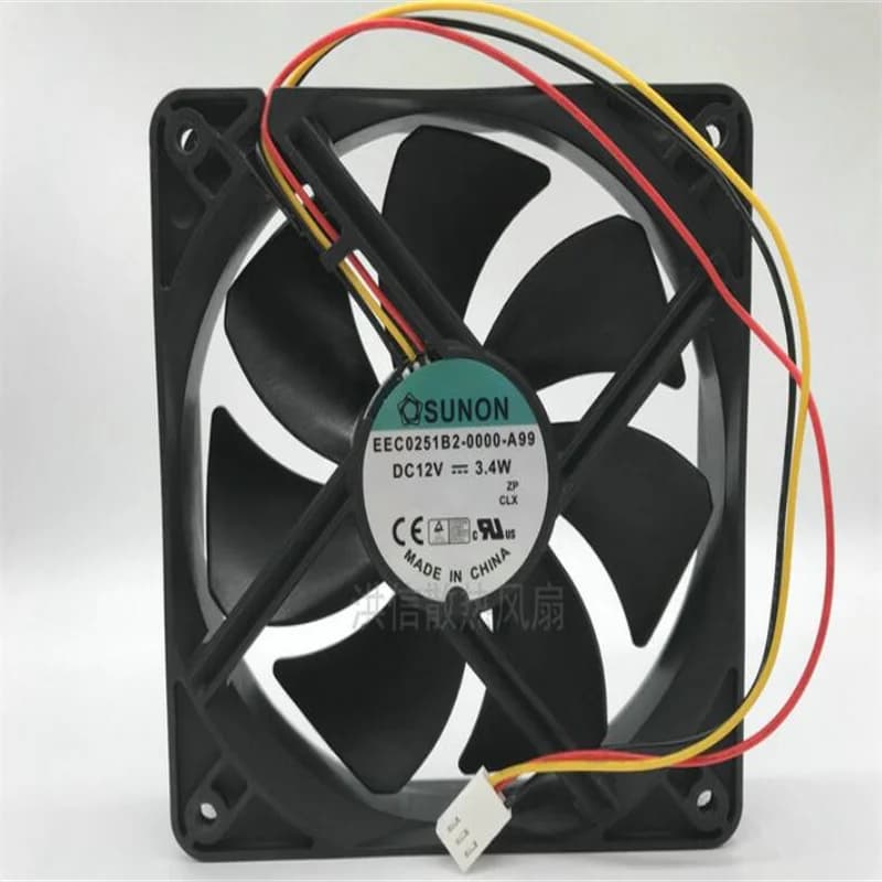 Original  SUNON EEC0251B2-0000-A99 12V 3.4W 12CM 12025  2-wire /3-wire silent fan