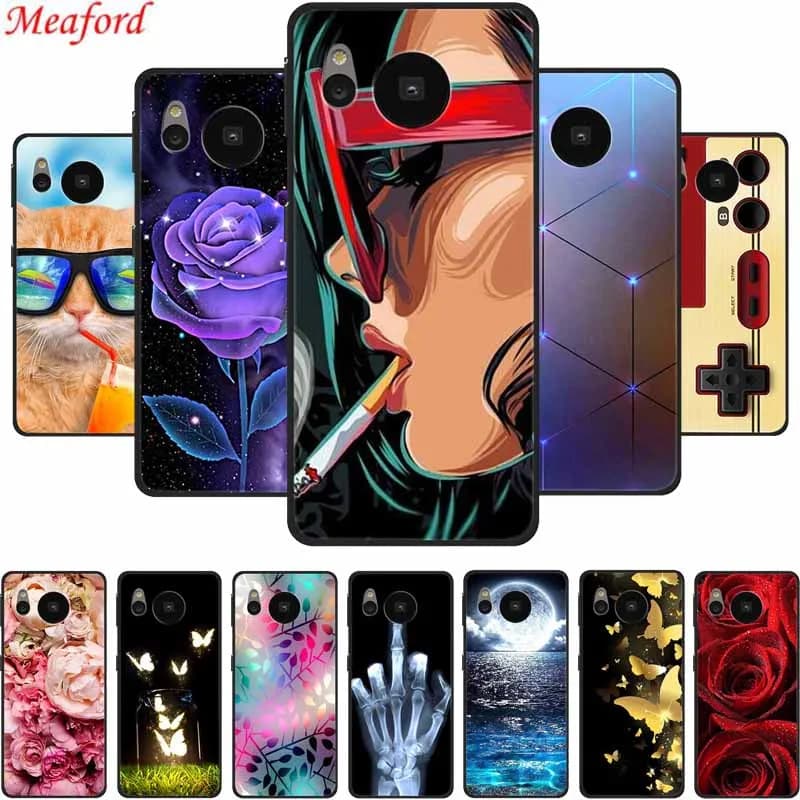 For Sharp Aquos Sense 8 Phone Case Black Silicone Shockproof Soft Back Cover Case For Sharp Aquos Sense 8 Case Sense8 Funda Capa