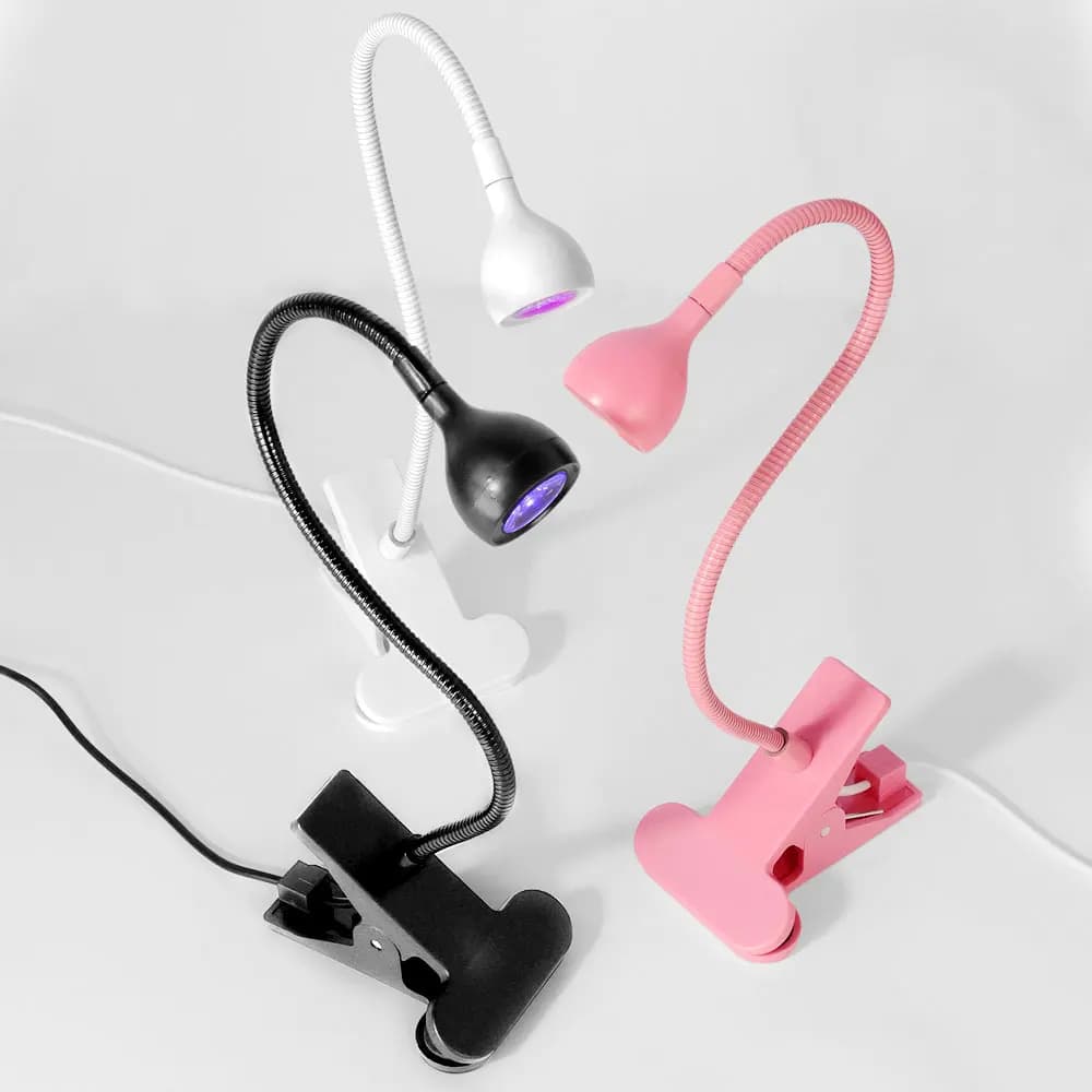 Nail Dryer Light UV Nail lamp 395nm Wavelength Clip-on Desk Mini USB For Gel Nails ongle Manicure Salon Tools