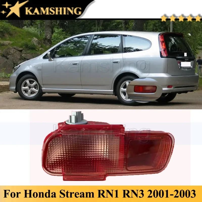 Kamshing Rear Bumper Brake Light For Honda Stream RN1 RN3 2001-2003 Fog Light Reflector Light Fog Lamp Foglamp
