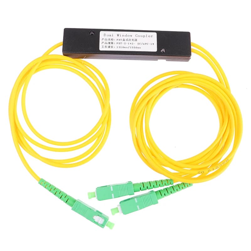 1Pc 1x2 FTTH Fiber Optic Splitter 1 Point 2 Fiber Optic Splitter Box Tapered 1 To 2 Splitter Box SC/APC Computer Accessories
