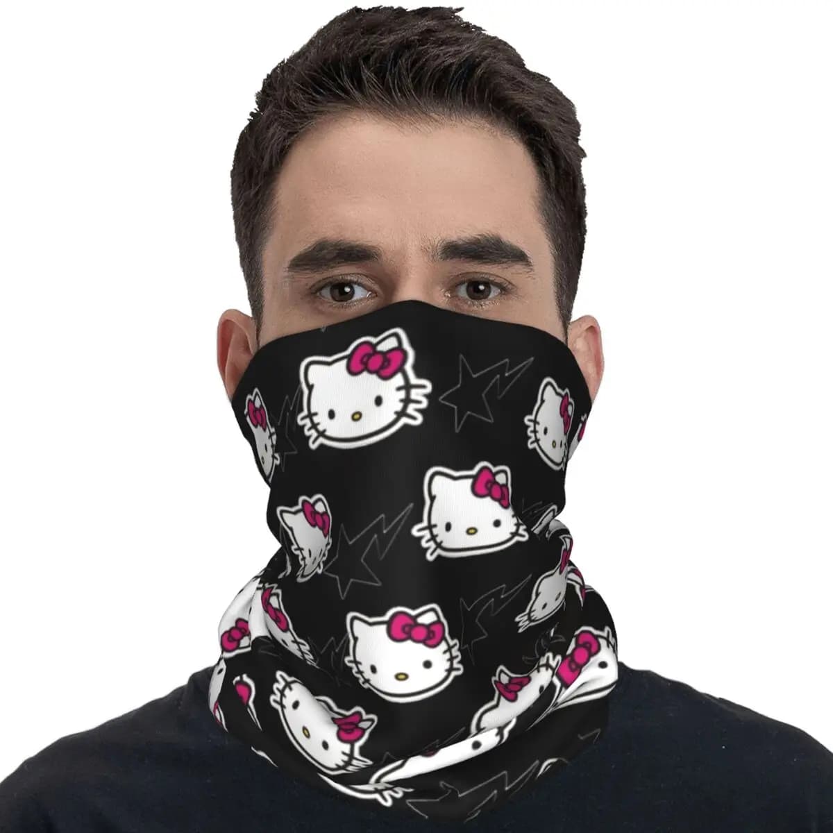 Hello Kitty Bandana Trendy Cycling Mask Running Travel Protection Balaclava Printed Neck Warmer Face Masks