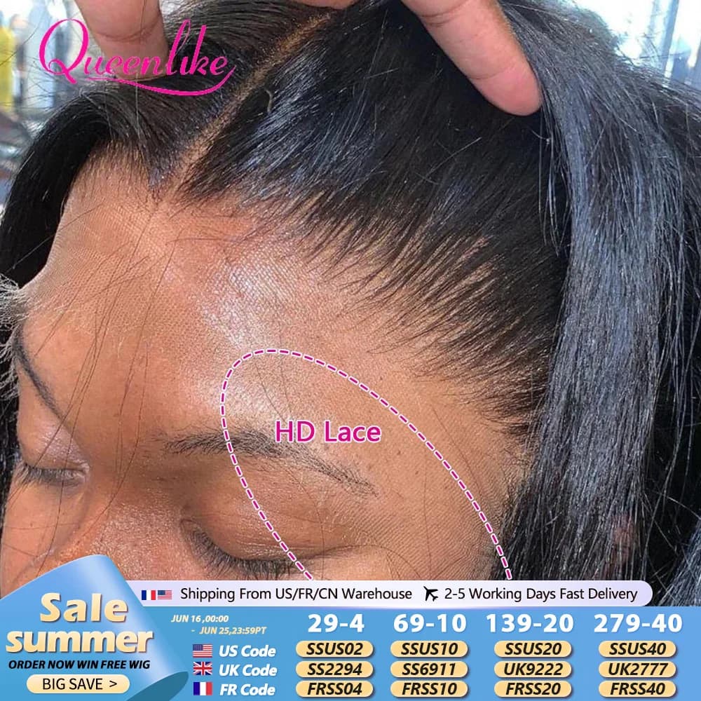 20 22 24 inch Real Hd Lace Wig 13x4 Human Hair Straight Human Hair Frontal Wigs for Women Scalp Top Wigs Thin Hd Invisible Lace