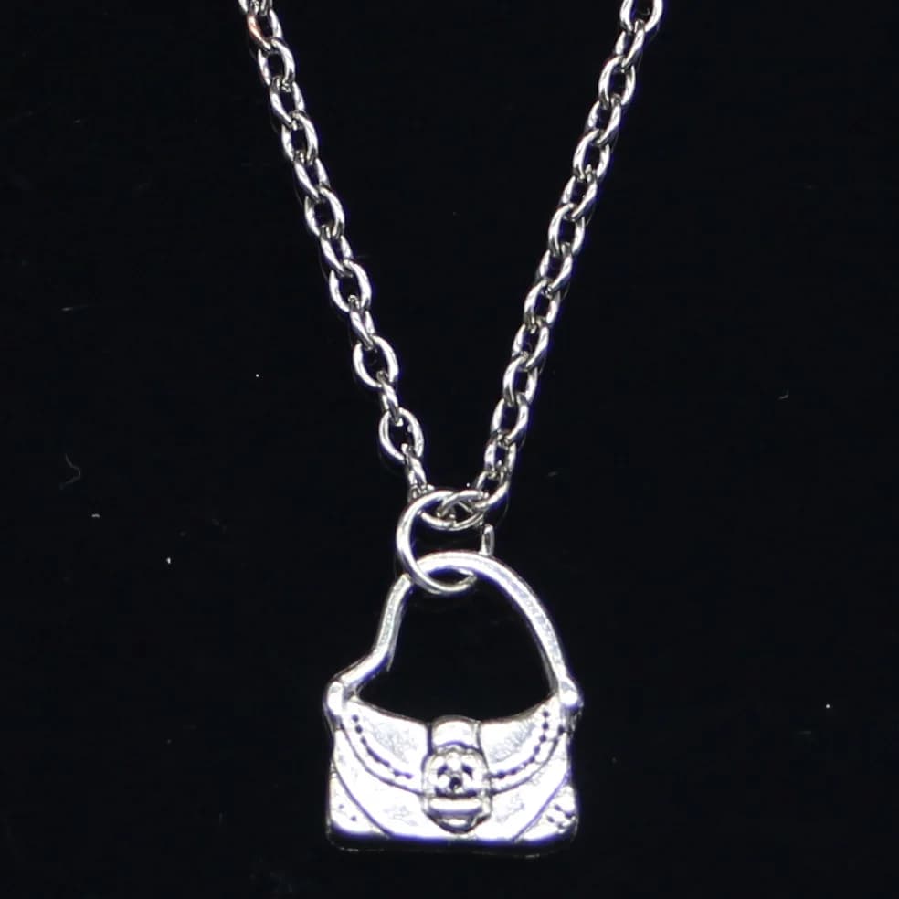 20pcs New Fashion Necklace 15x12mm handbag purse Pendants Short Long Women Men Colar Gift Jewelry Choker