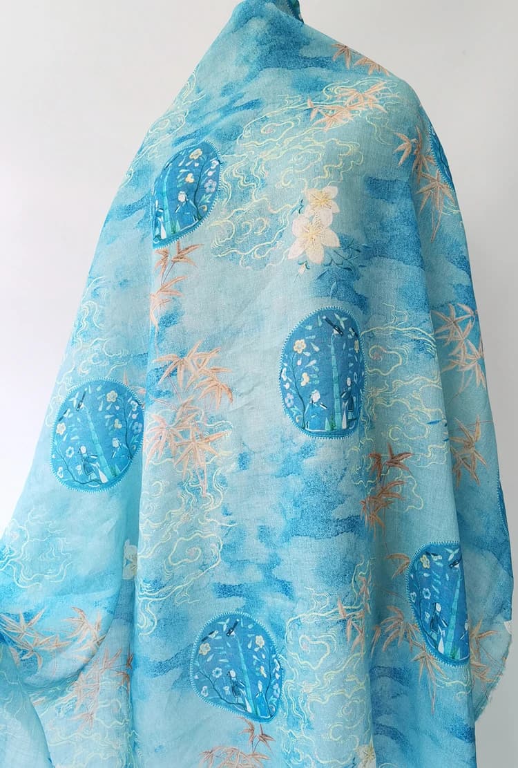 1 meter X 1.4 meter Natural Ramie Fabric Summer Thin Shirt Dress Material