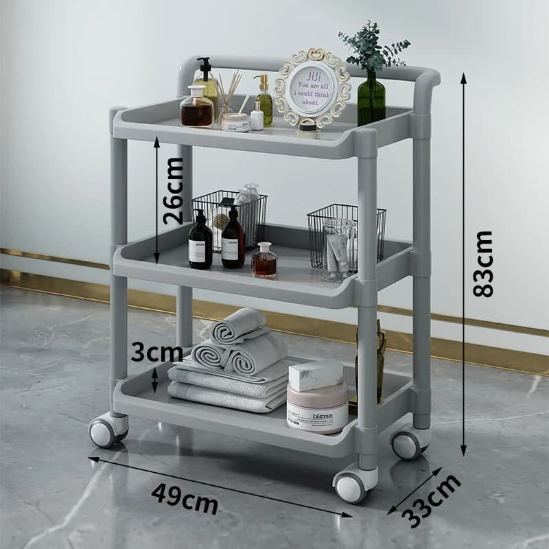 Rolling Tray Trolley Bar Cart Manicure Auxiliary  Cosmetics Elegant Hairdresser Clinical Service Aesthetics Carrito De Servicio