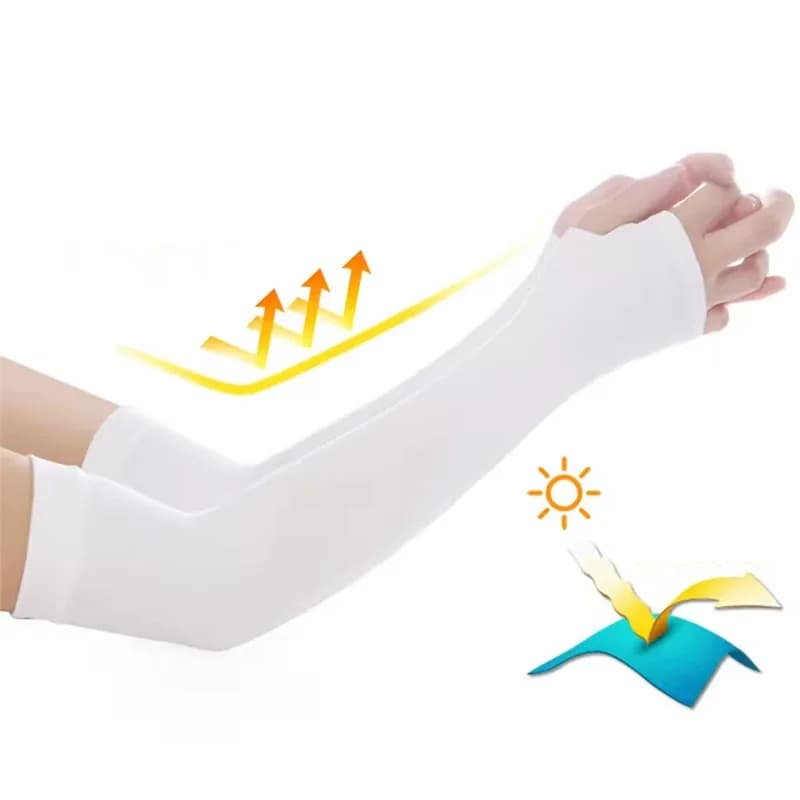 1 Pair of Summer Arm Sleeve Cooling Sports Sleeve Sun UV Protection Hand Cover Ice Protection Running Fishing