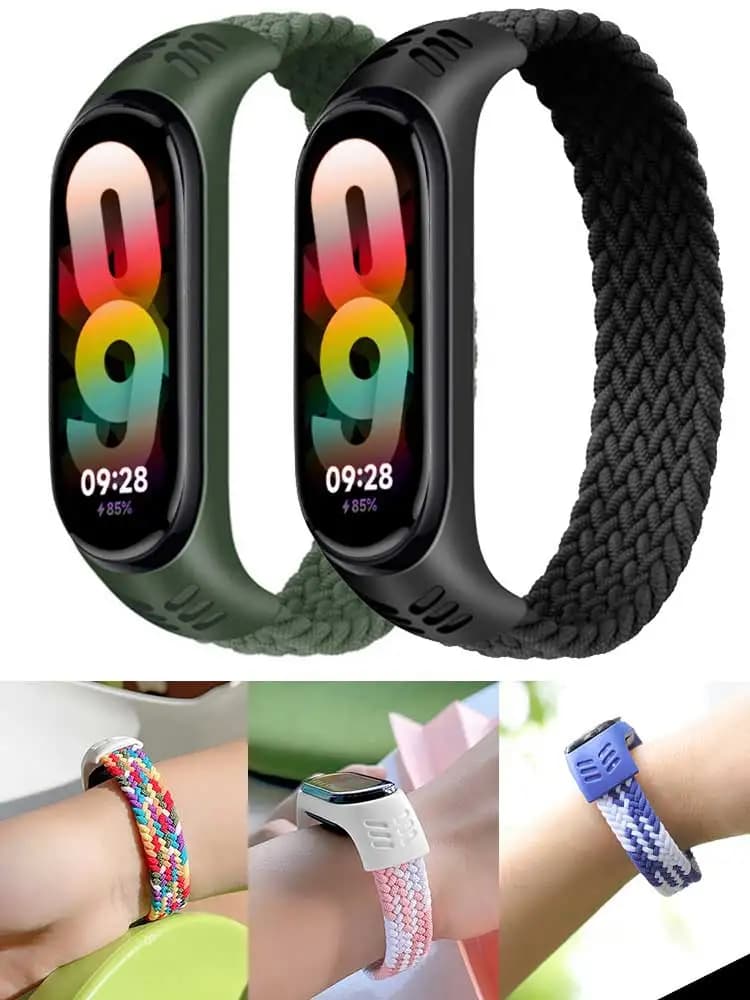Braided Solo Loop for xiaomi Mi band 7 Watch Strap Nylon watchband NFC Bracelet smart Miband6 belt correa on Mi band 7 6 5 4 3