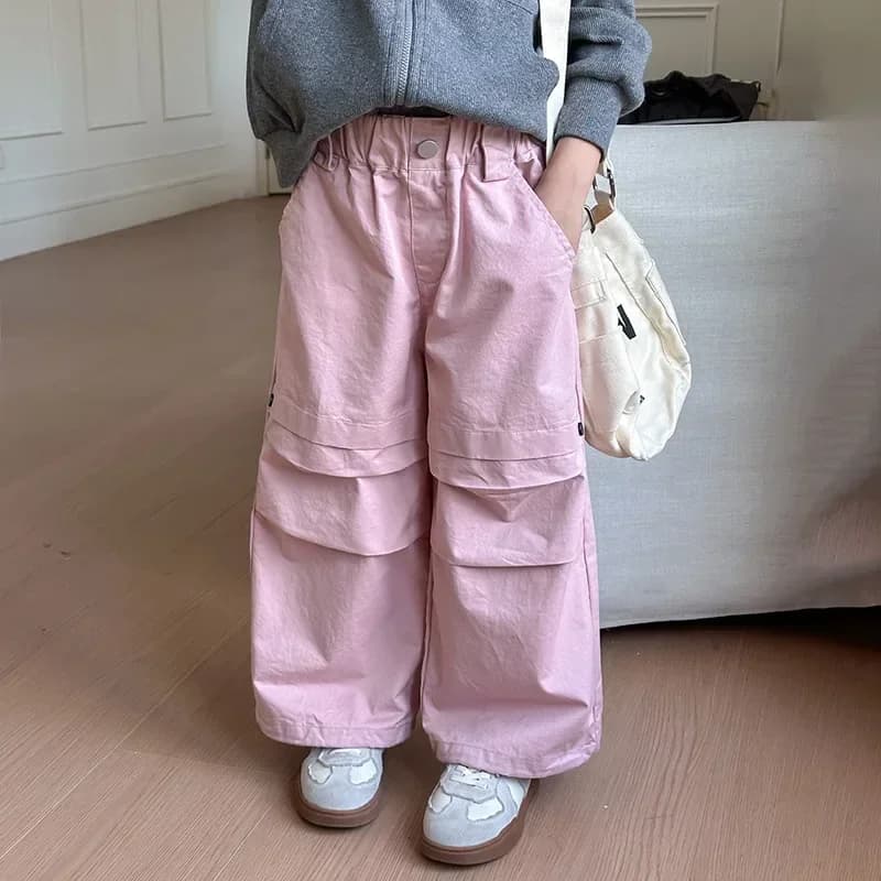 Spring Autumn Girls fashion 4 colors cargo pants 2-8 years kids loose trousers