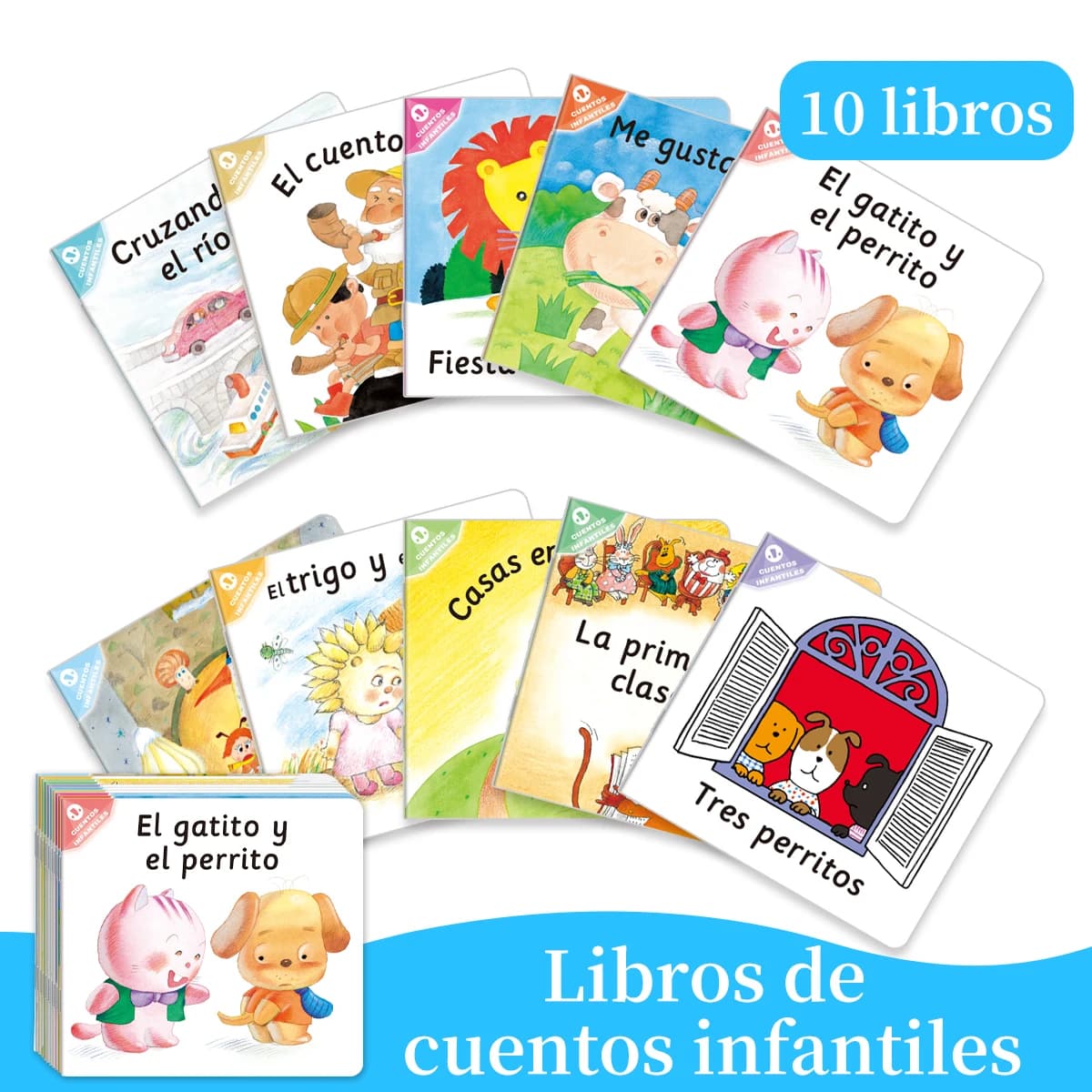 1 Set of 10 Spanish Children's Storybooks Children's Books Enlightenment Puzzle Books Early Learning Books Children's Gifts