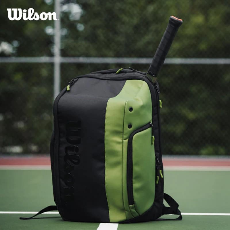 WILSON Original Tennis Backpack Large Capacity Sports Shoulder Bag Super Tour Series For 2 Rackets With Shoes Compartment Bag