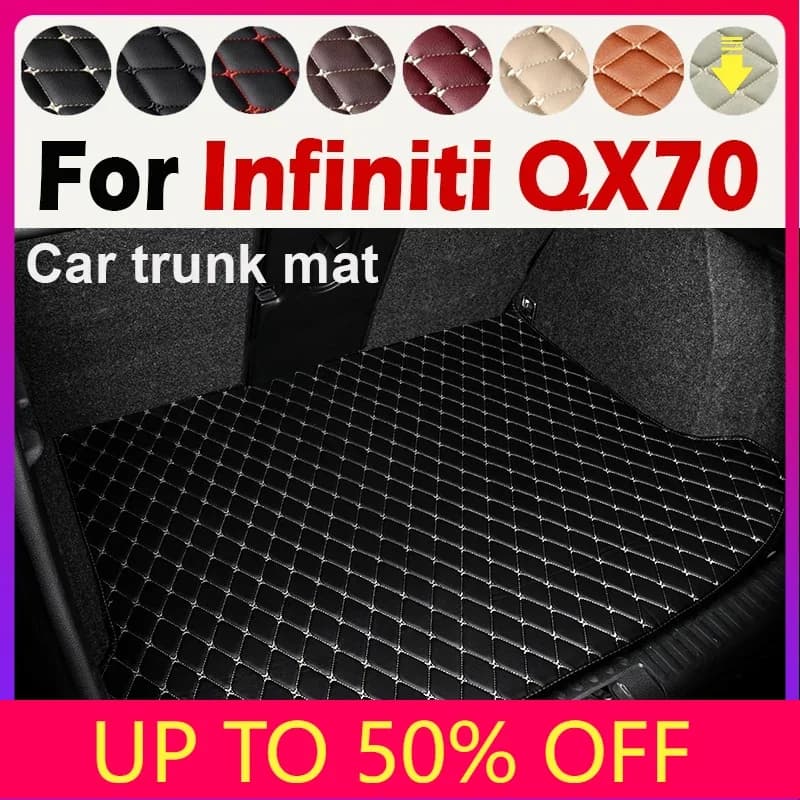 Car trunk mat for Infiniti QX70 SUV 2013 2014 2015 2016 2017 cargo liner carpet interior accessories cover 1 order