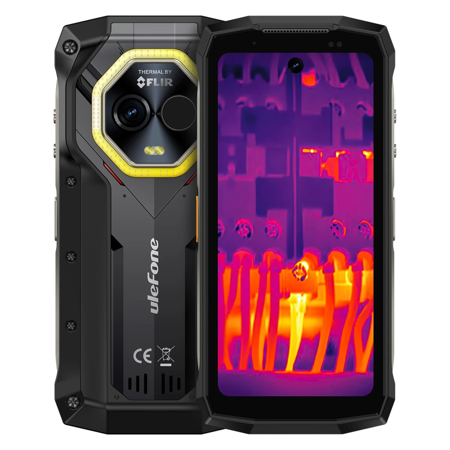 Ulefone Armor Mini 20T Pro Rugged Smartphone 5G Thermal Imaging 4.7" Display 8GB+256GB LED Light Android 14 6200mAh 33W 50MP NFC