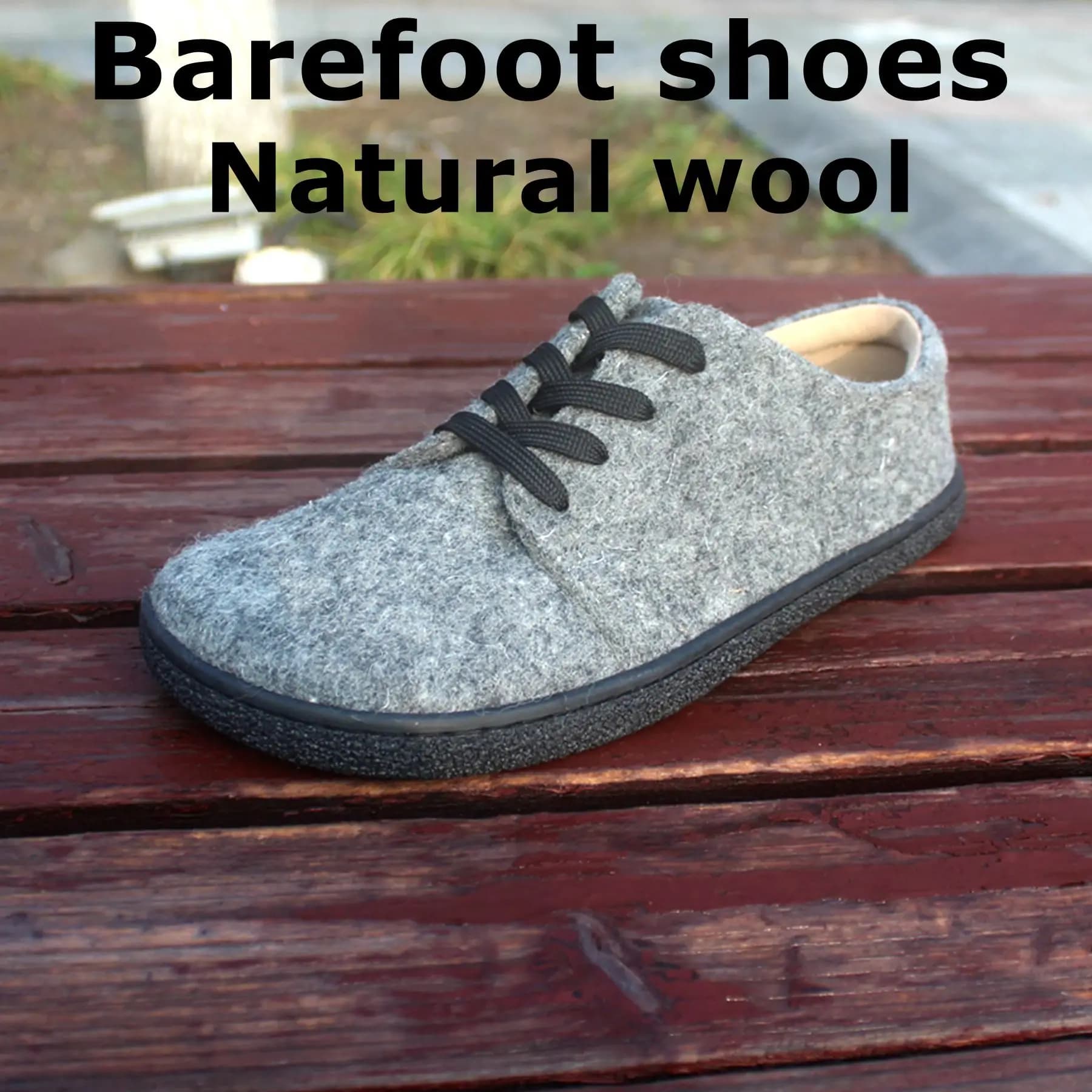 TONGLEPAO Spring Women's Wool felt Barefoot Sports Shoes Flat, Soft, Thin Sole, Scattered Wide Toe