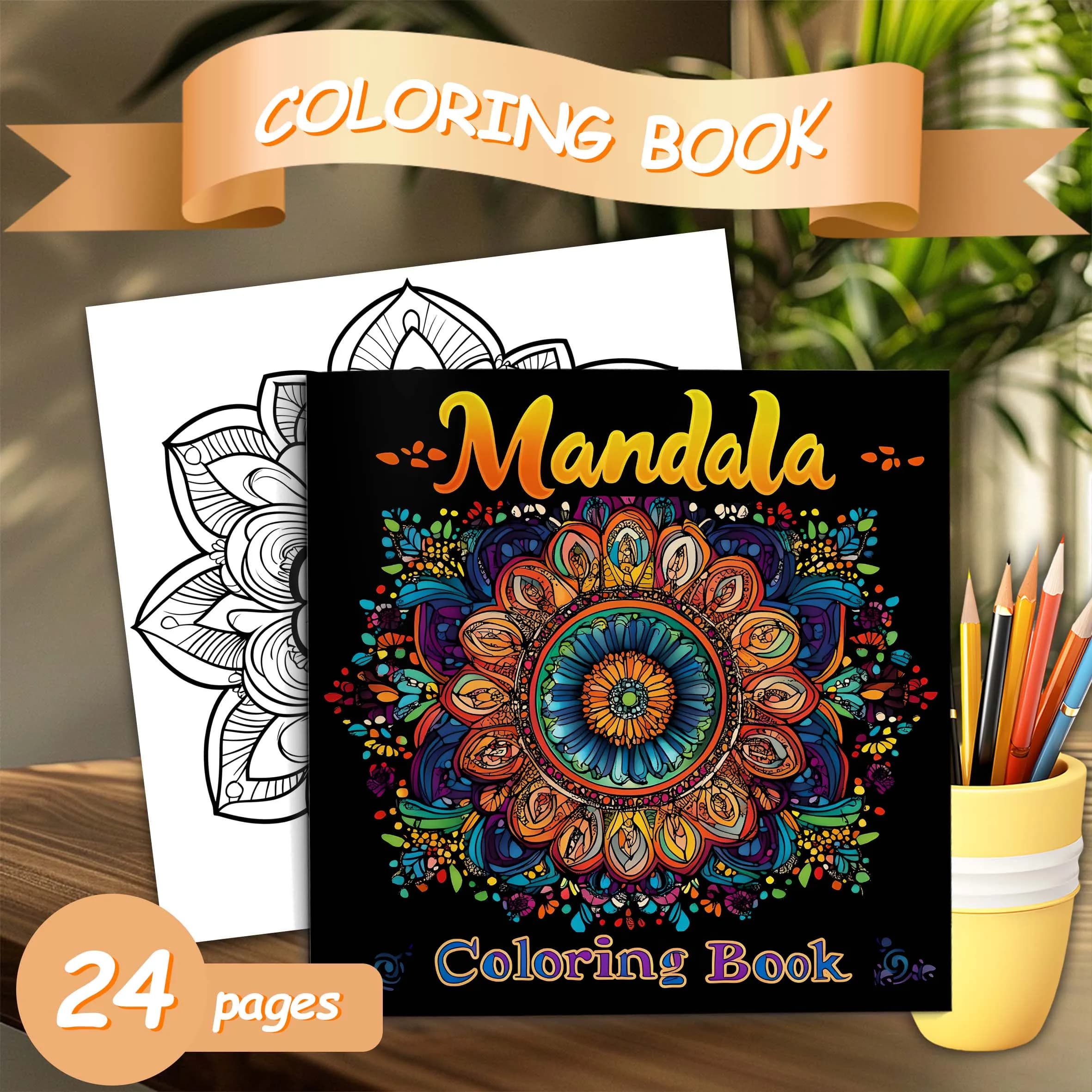 Mandala Coloring Book for Adults Stress Relief Adult Picture Book for Creative Color Practice for Party and Birthday Gifts