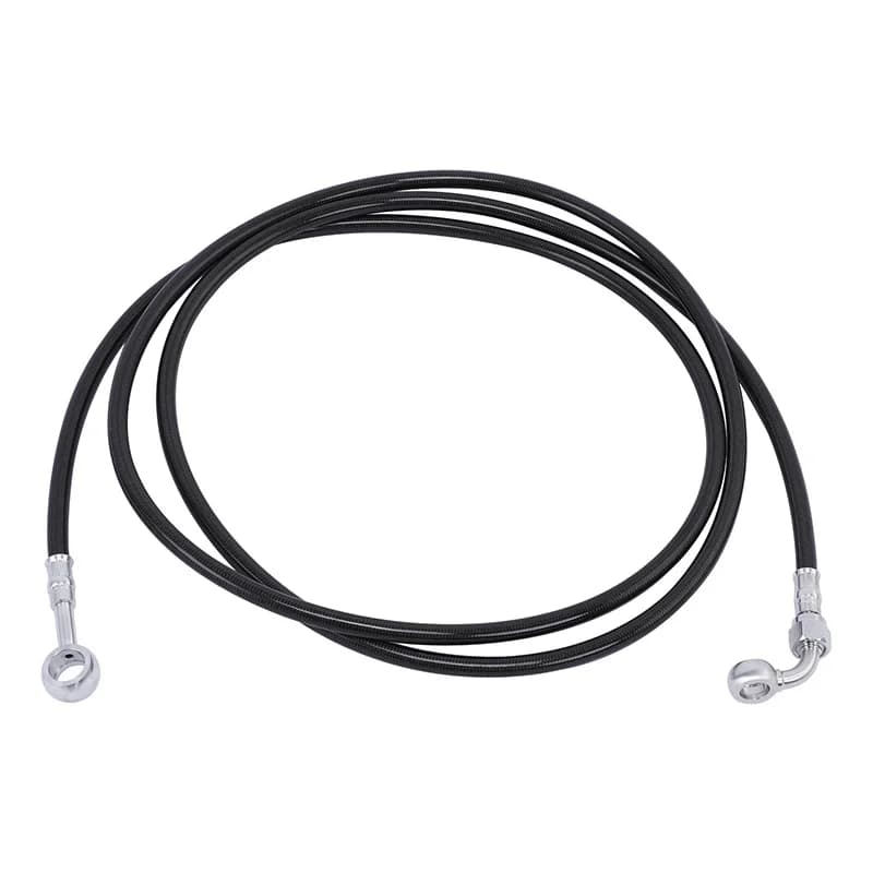 XF171201-18 Black 18'' Brake Hose Line Fit For Harley Touring Road Street Electra Glide ABS