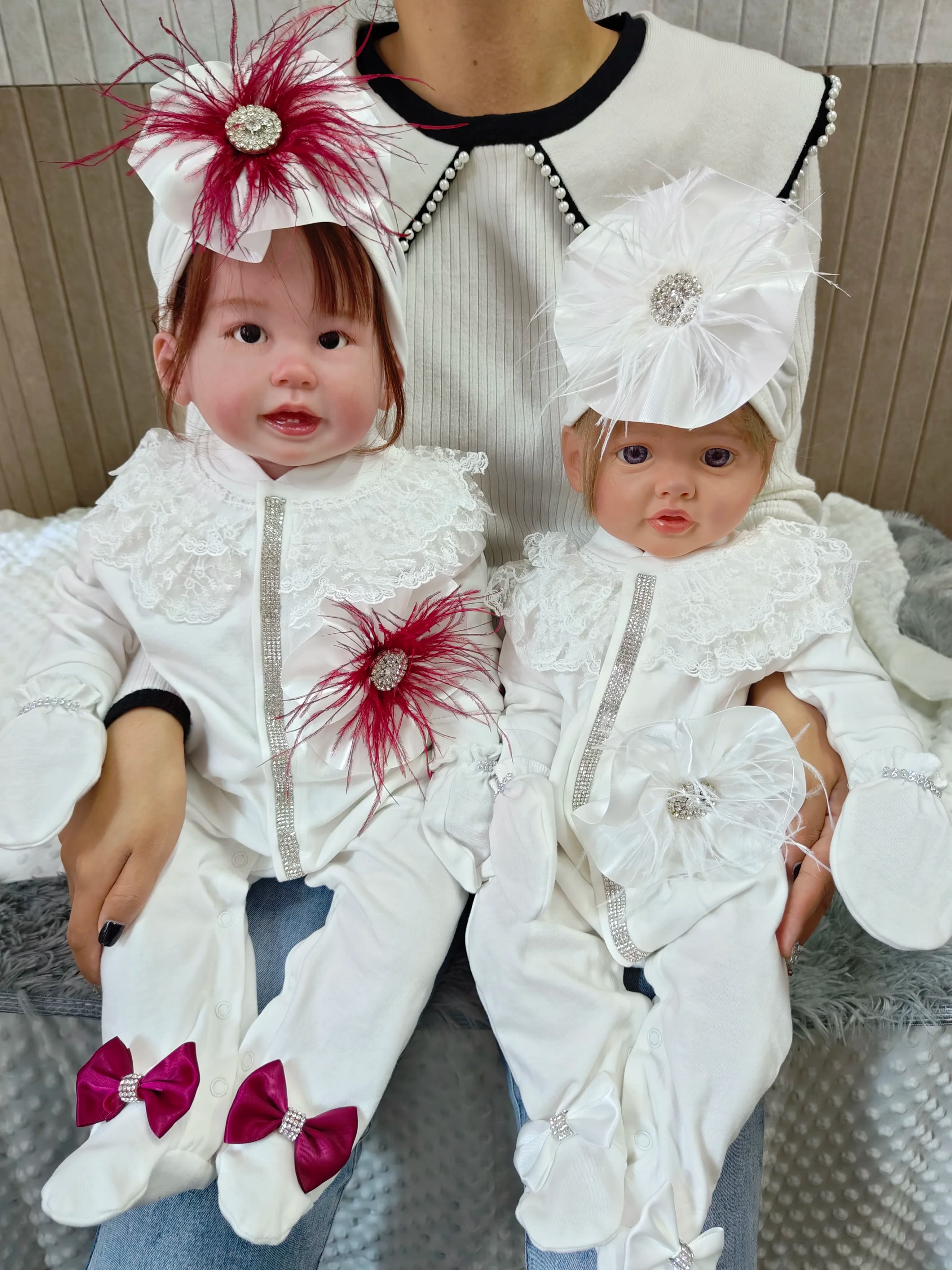 Dollbling Baby Girl Newborn Crown Jewels Layette 3 Piece Gift Set Leather Decoration Chistening 40suyi Infant Newborn Outfits