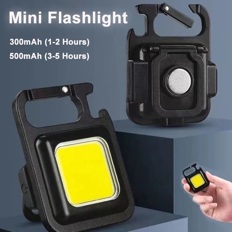 Mini Keychain Flashlight Super Bright Work Light Portable Pocket Torch Rechargeable Outdoor Waterproof Camping Small Key Light