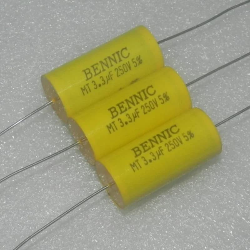 10PCS/LOT  MT 250V 3.3UF 335J 3.3J MKT Divided Frequency Axial Thin Film Capacitor