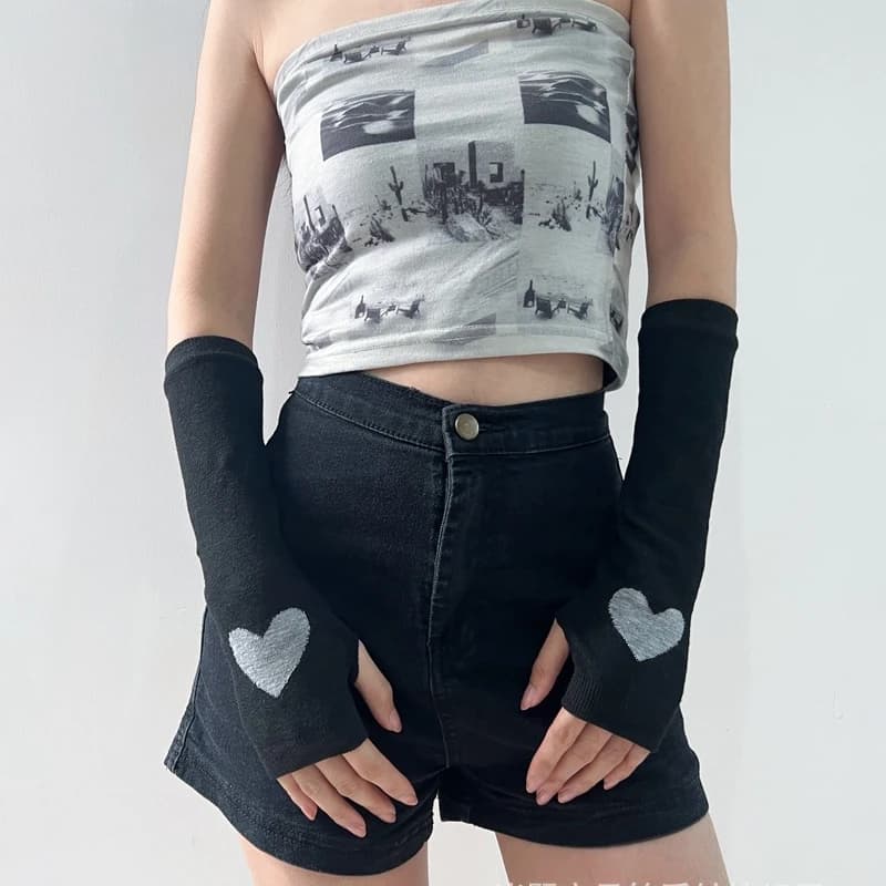 Arm cover elbow sleeves backgrounds for nail photography fingerless gloves fake Nail tips training display Manicure accessories