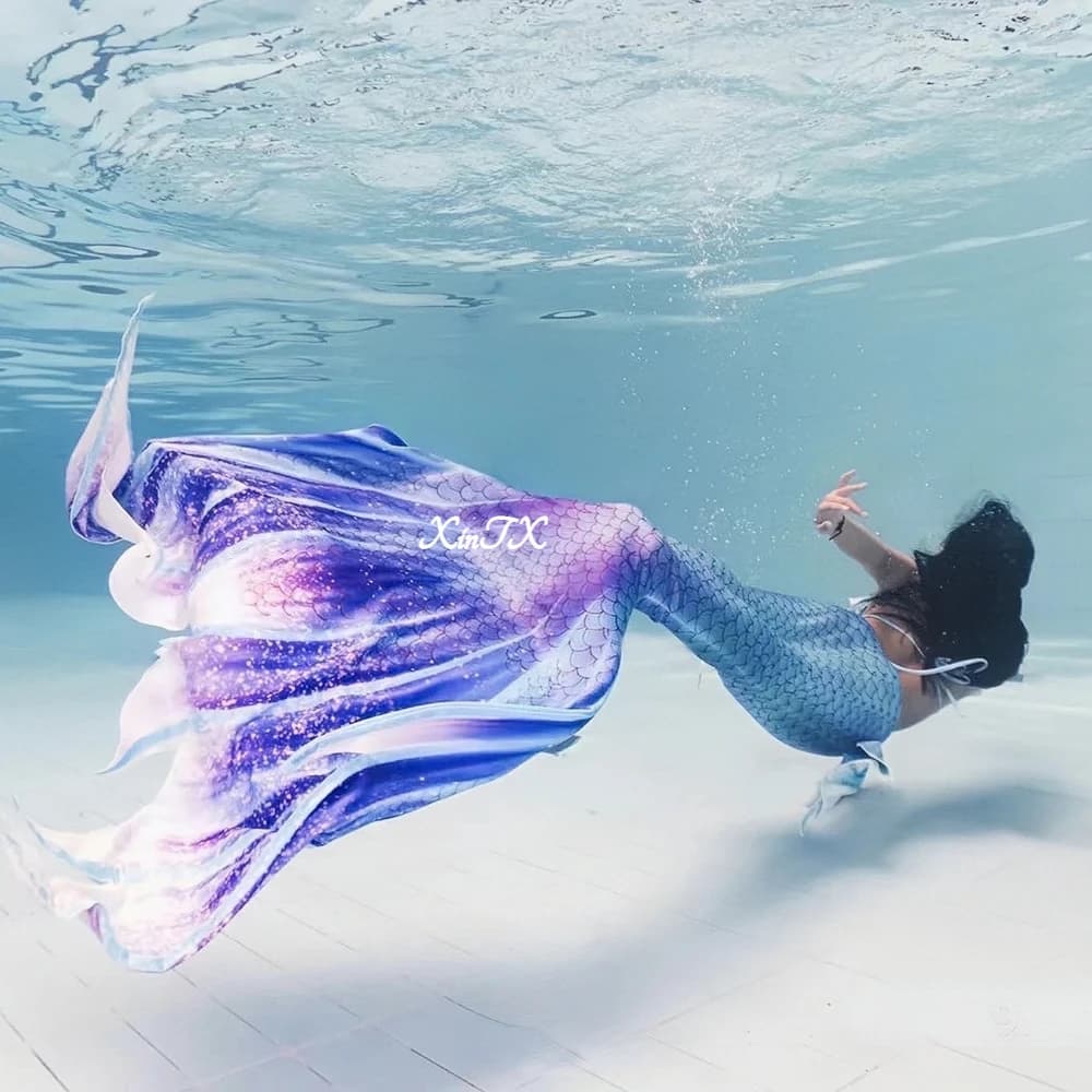 NEW Arrival Big Mermaid Tail!Adult Women Aquarium Diving Show Beach Costume For Photo Shooting Girls Sexy Mermaid Dress