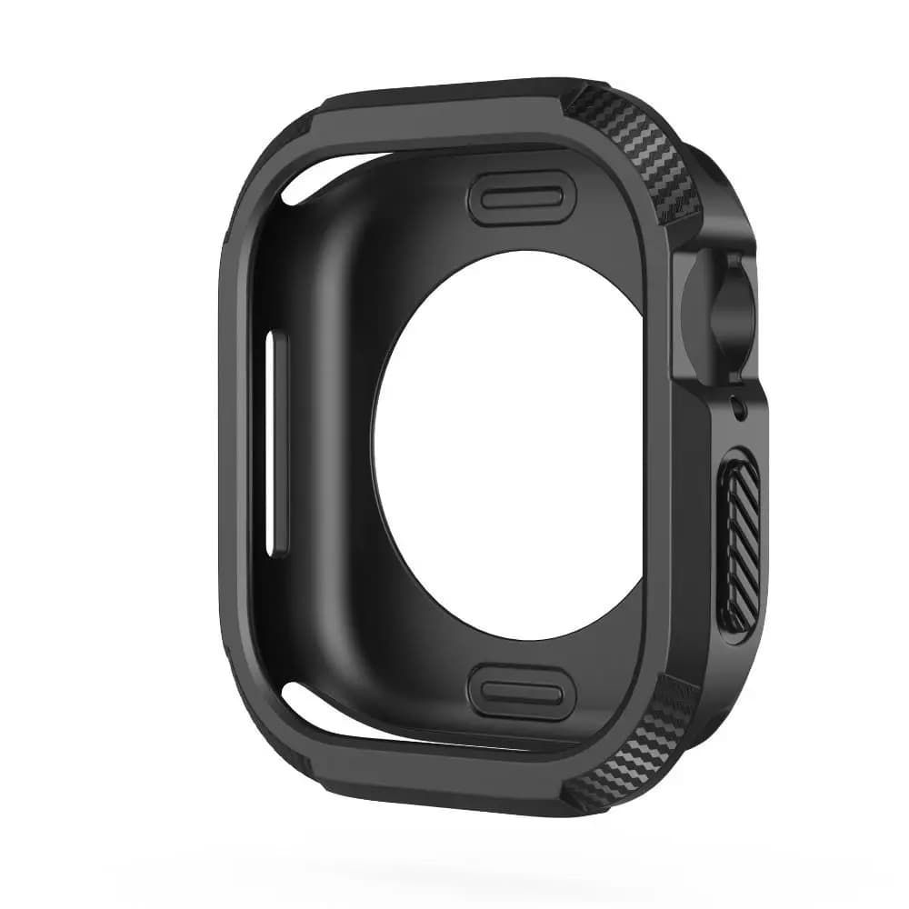Soft TPU Case for Apple Watch Series 10 42/46mm Scratch-Resistant Carbon Fiber Protective Frame All-wrap High Sensitivity