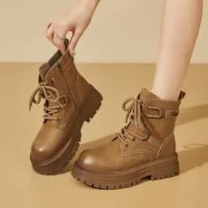 Literary and artistic shoes, retro thick-soled boots